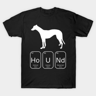 Hound Periodic Table Greyhound White T-Shirt